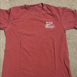 Miami University Red Men's Short Sleeve Tee Size Small